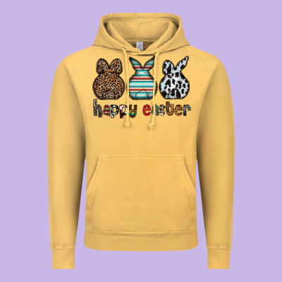 Happy Easter Vintage Hoodie Designed By Cowhidedigitalart