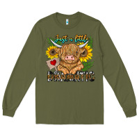 Army Green just a little dramatic Long Sleeve Tee - CowhideDigitalArt
