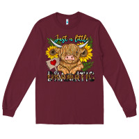 Burgundy just a little dramatic Long Sleeve Tee - CowhideDigitalArt