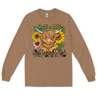 Toasted Coconut just a little dramatic Long Sleeve Tee - CowhideDigitalArt