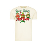 Snow Flakes And Christmas Cakes Vintage Tee | Teevron
