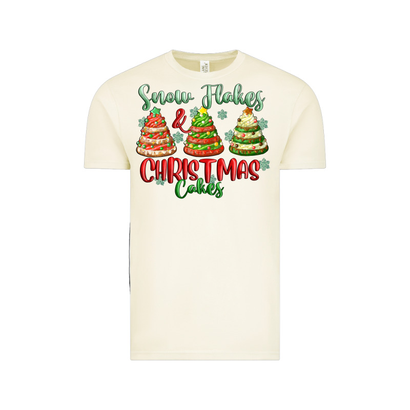 Snow Flakes And Christmas Cakes Vintage Tee by FaDigitalArtStudio | Teevron