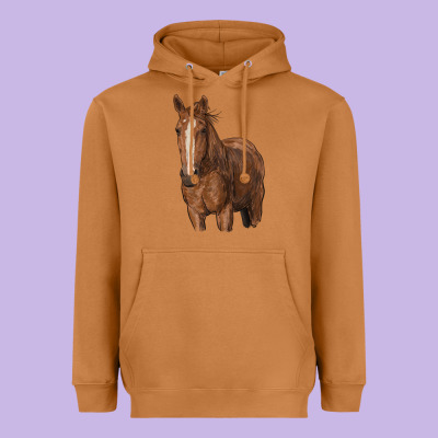 Brown Horse Heavyweight Hoodie Designed By Ranaportraitstore