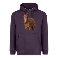 Plum brown horse Heavyweight Hoodie - RanaPortraitStore