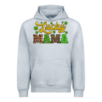 Heather Grey lucky mama st patricks day Urban Hoodie - Jasminsmagicworld