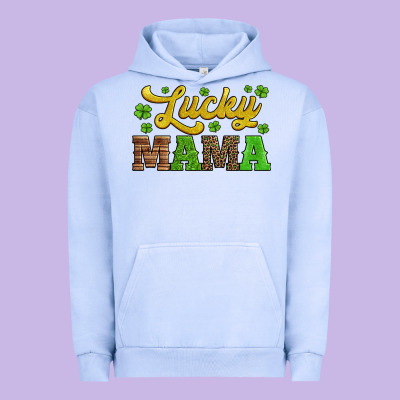 Lucky Mama St Patricks Day Urban Hoodie Designed By Jasminsmagicworld