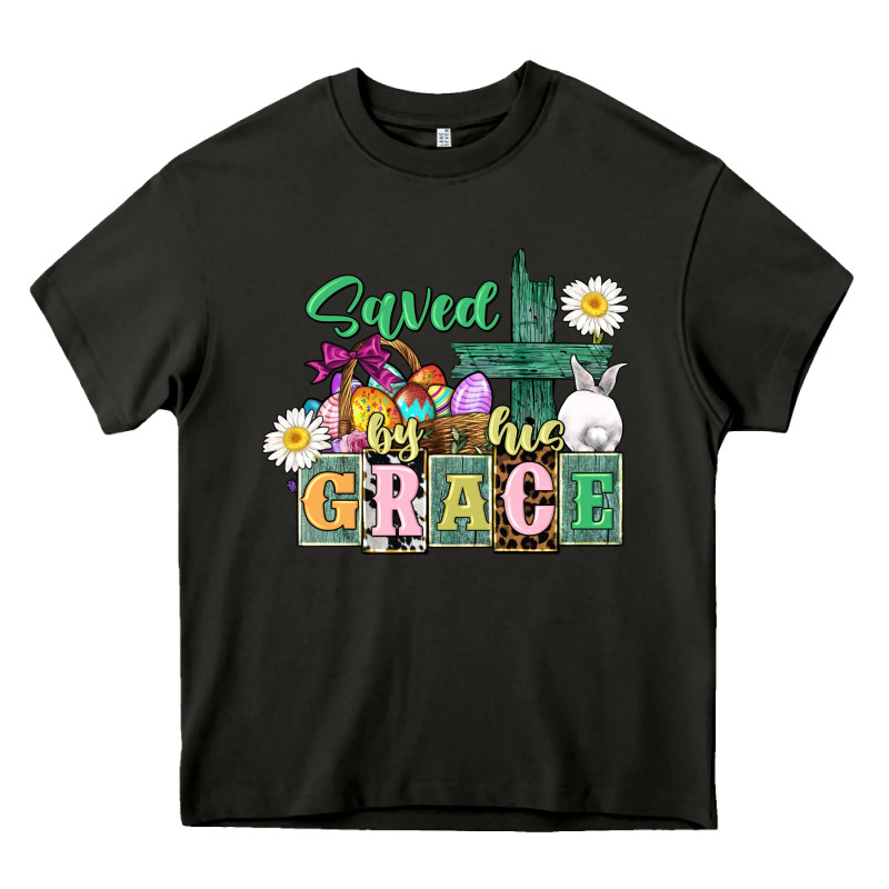 Saved By His Grace Easter Heavy Core Tee by CowGirlArtShop | Teevron