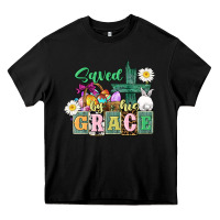Black Saved by his grace Easter Heavy Core Tee - CowGirlArtShop