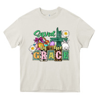 Cream Saved by his grace Easter Heavy Core Tee - CowGirlArtShop