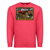 Cardinal Merry Christmas Tractor Premium Sweatshirt - RanaPortraitStore