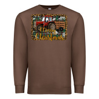 Chestnut Merry Christmas Tractor Premium Sweatshirt - RanaPortraitStore