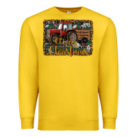 Lemon Merry Christmas Tractor Premium Sweatshirt - RanaPortraitStore