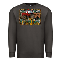 Smoke Merry Christmas Tractor Premium Sweatshirt - RanaPortraitStore