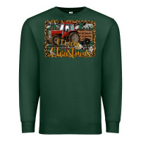 Sports Green Merry Christmas Tractor Premium Sweatshirt - RanaPortraitStore