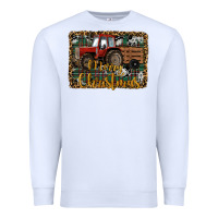 White Merry Christmas Tractor Premium Sweatshirt - RanaPortraitStore