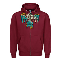 Burgundy thunderbird Zipper Hoodie - JahusDesignShop