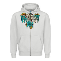 Dove Grey thunderbird Zipper Hoodie - JahusDesignShop