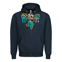Navy thunderbird Zipper Hoodie - JahusDesignShop