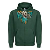 Sports Green thunderbird Zipper Hoodie - JahusDesignShop