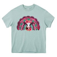 Arona valentines day pink gemstones baby calf rainbow Heavy Core Tee - Jasminsmagicworld