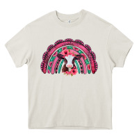 Cream valentines day pink gemstones baby calf rainbow Heavy Core Tee - Jasminsmagicworld