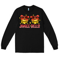 Black Jingle Bells Long Sleeve Tee - CowhideDigitalArt