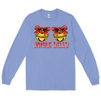 Colony Blue Jingle Bells Long Sleeve Tee - CowhideDigitalArt