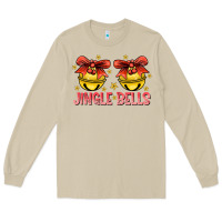 Mushroom Jingle Bells Long Sleeve Tee - CowhideDigitalArt