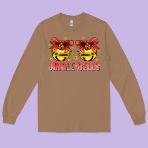 Jingle Bells Long Sleeve Tee Designed By Cowhidedigitalart
