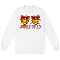 White Jingle Bells Long Sleeve Tee - CowhideDigitalArt