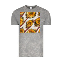 Cloud Rock baseball sunflowers and leopard seamless pattern Vintage Tee - BundleAndBundleShop
