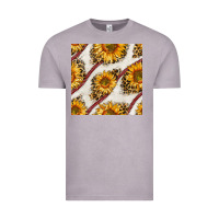 Vintage Zinc baseball sunflowers and leopard seamless pattern Vintage Tee - BundleAndBundleShop