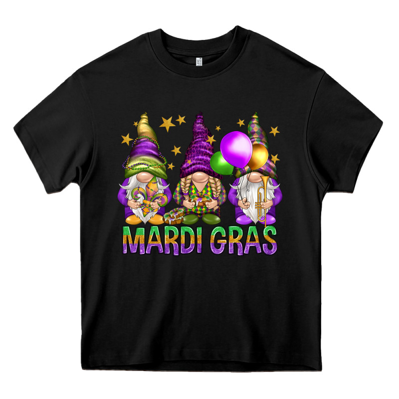 Mardi Gras With Gnomies Heavy Core Tee by HowdyJamesFarm | Teevron