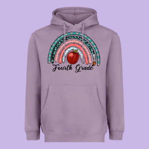 Fourth Grade Rainbow Heavyweight Hoodie Designed By Ranaportraitstore