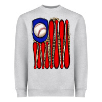 Heather Grey leopard baseball flag Heavyweight Sweatshirt - JahusDesignShop