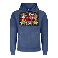 Vintage Denim Happy Easter Vintage Hoodie - CowhideDigitalArt