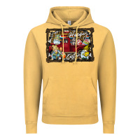 Vintage Mustard Happy Easter Vintage Hoodie - CowhideDigitalArt