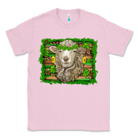 Bubblegum Pink st patricks day sheep shamrock gold  serape leopard glitter Classic Tee - Artiststas