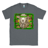 Charcoal Heather st patricks day sheep shamrock gold  serape leopard glitter Classic Tee - Artiststas