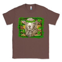 Chestnut st patricks day sheep shamrock gold  serape leopard glitter Classic Tee - Artiststas