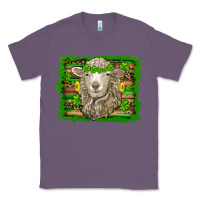 Lavender st patricks day sheep shamrock gold  serape leopard glitter Classic Tee - Artiststas