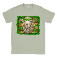 Matcha st patricks day sheep shamrock gold  serape leopard glitter Classic Tee - Artiststas