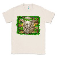 Natural st patricks day sheep shamrock gold  serape leopard glitter Classic Tee - Artiststas