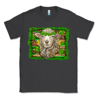 Smoke st patricks day sheep shamrock gold  serape leopard glitter Classic Tee - Artiststas