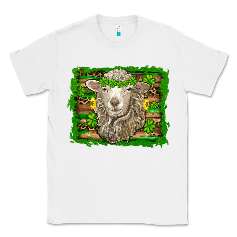 St Patricks Day Sheep Shamrock Gold  Serape Leopard Glitter Classic Tee by Artiststas | Teevron