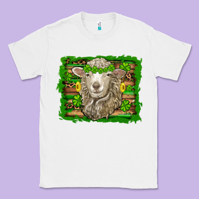 St Patricks Day Sheep Shamrock Gold  Serape Leopard Glitter Classic Tee Designed By Artiststas