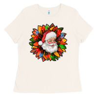 Bone santa claus with sunflower christmas bbs Ladies Tee - BundleAndBundleShop