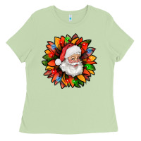 Matcha santa claus with sunflower christmas bbs Ladies Tee - BundleAndBundleShop