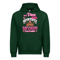 Forest Green As A Pisces Girl I Was Born With My Heart On My Sleeve And A Mouth Urban Hoodie - Jasminsmagicworld
