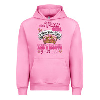 Fuchsia Pink As A Pisces Girl I Was Born With My Heart On My Sleeve And A Mouth Urban Hoodie - Jasminsmagicworld